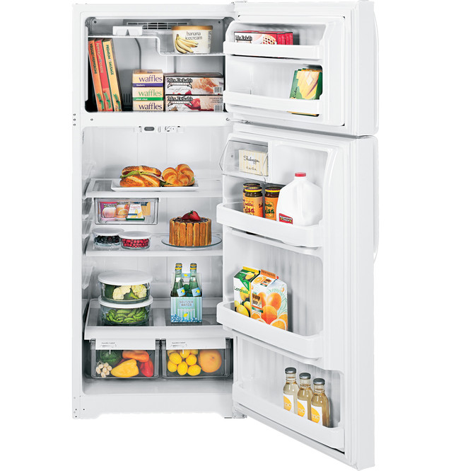 GE® 18.1 Cu. Ft. Top-Freezer Refrigerator - GTH18GBDWW - GE Appliances