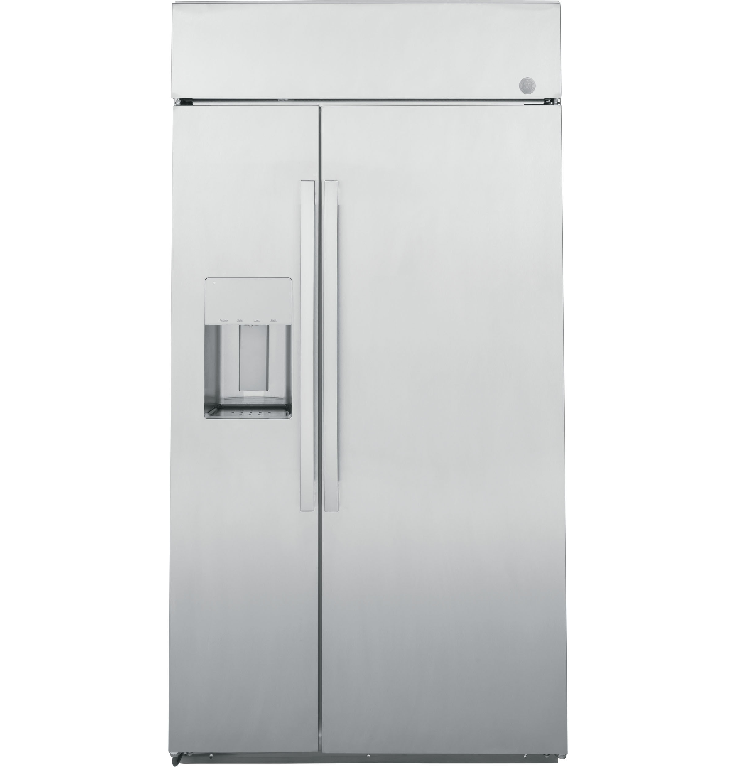 GE Profile™ 48" Smart Built-In Side-by-Side Refrigerator with Dispenser in Stainless Steel size 84 H x 48 W x 28.5 D | PSB48YSNSS | Fridge.com