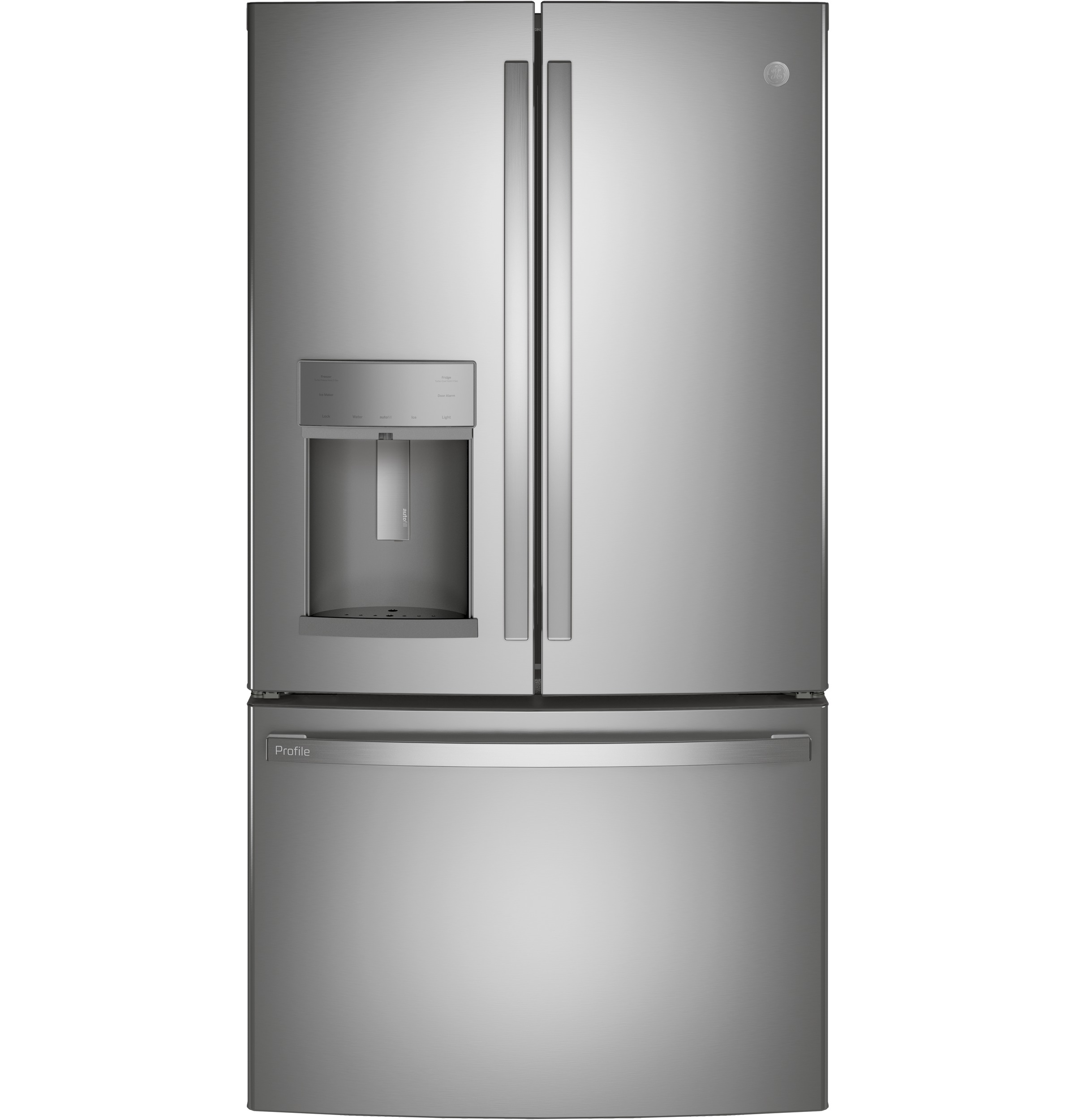 GE Profile™ ENERGY STAR® 22.1 Cu. Ft. Counter-Depth Fingerprint Resistant Refrigerator with Hands-Free AutoFill in Stainless Steel | PYE22KYNFS | Fridge.com