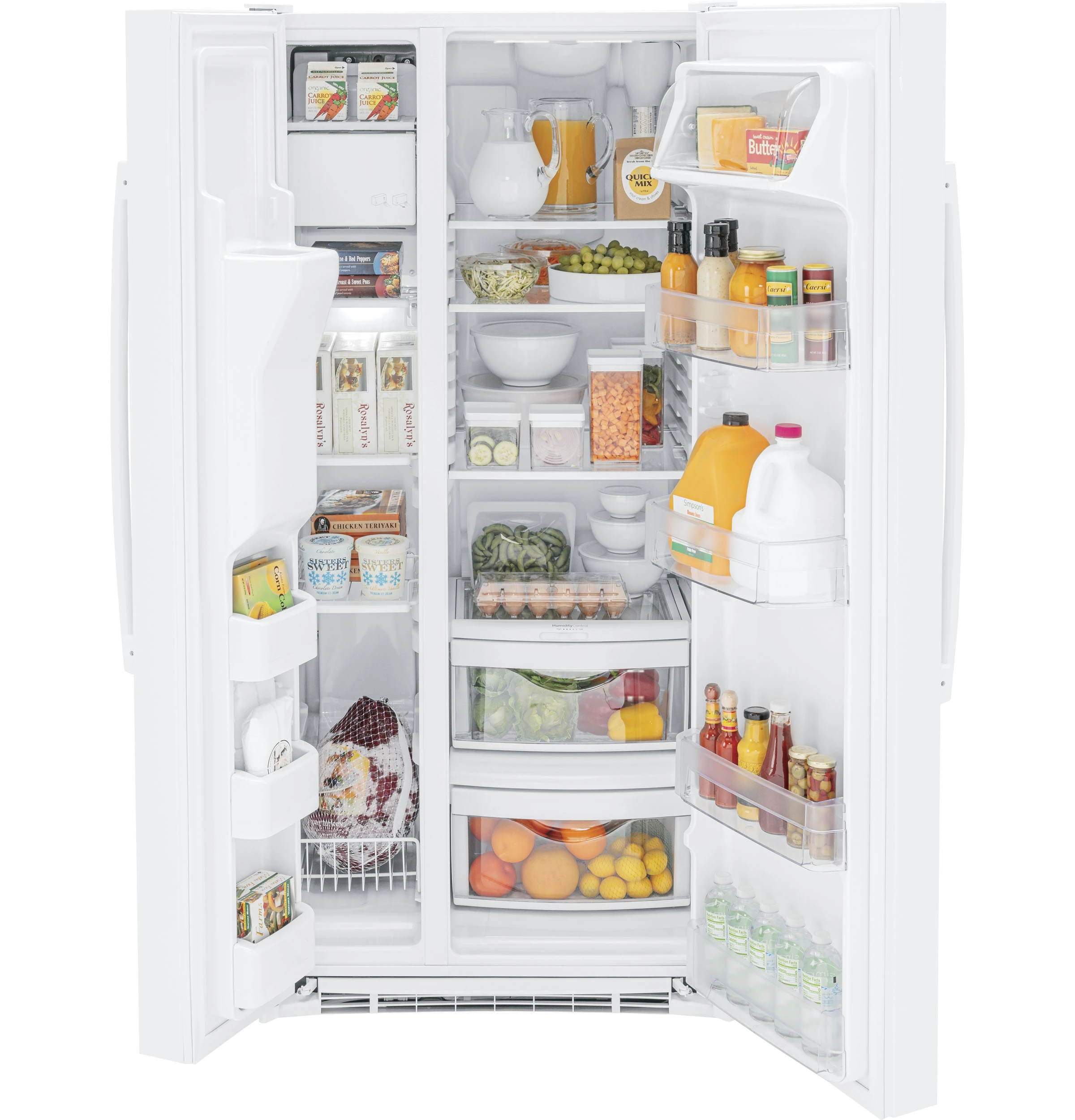 GE 33" Side By Side 23 cu. ft. Refrigerator — FIN-0014384 | Fridge.com