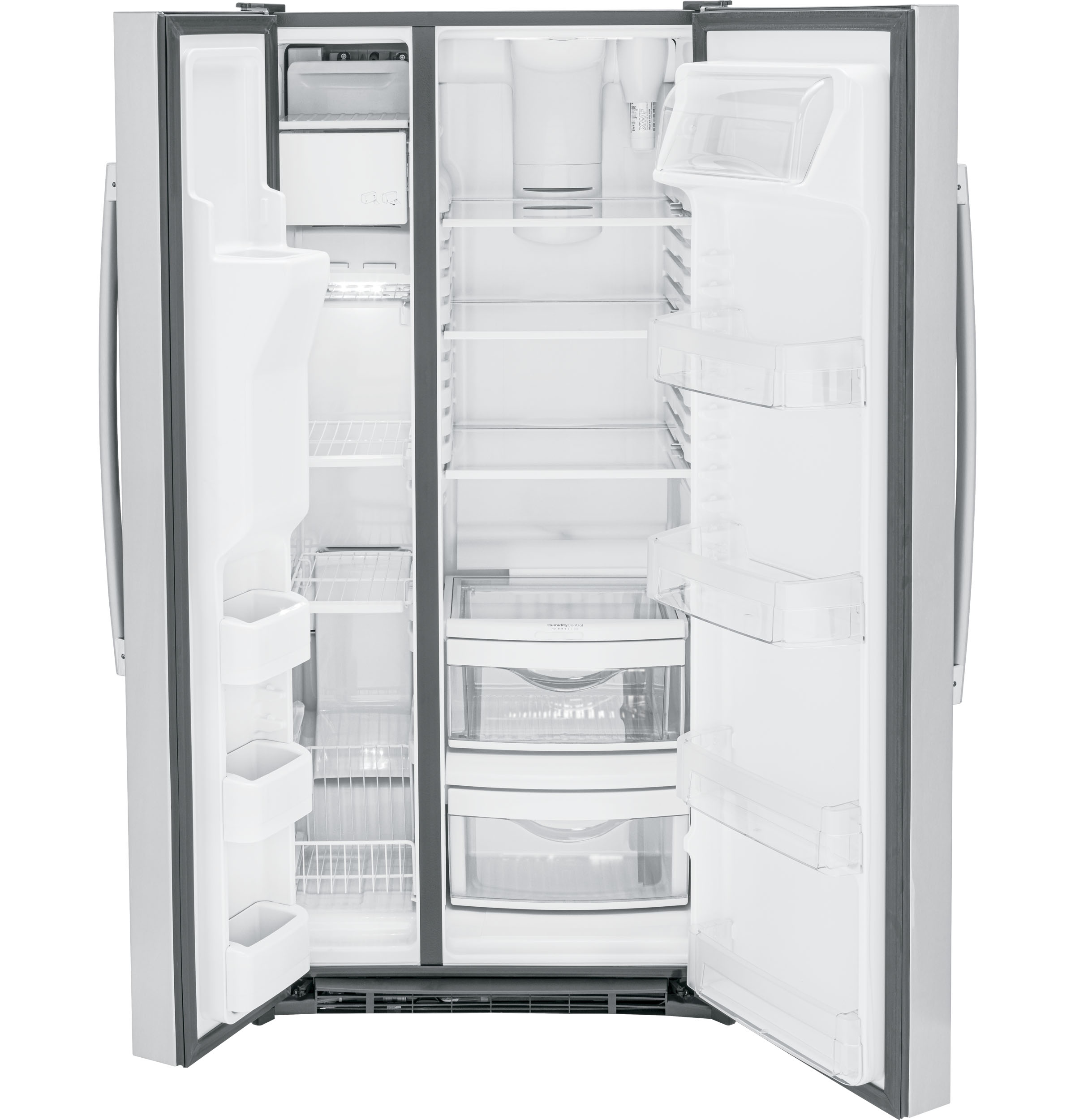 GE 33 Inch 33" Side-by-Side Refrigerator GSS23GYPFS | Fridge.com