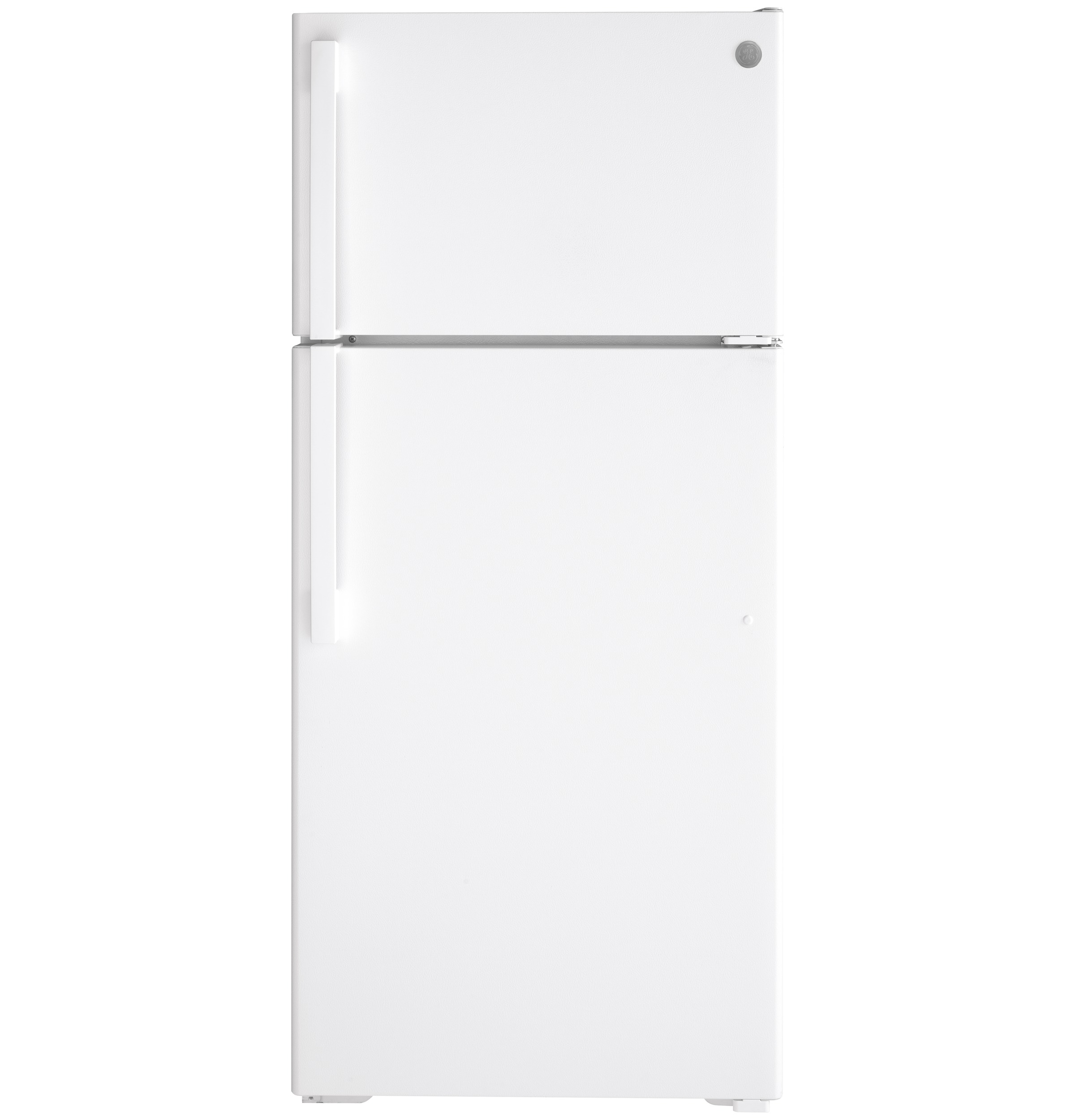 GE® ENERGY STAR® 16.6 Cu. Ft. Top-Freezer Refrigerator in White size 64.75 H x 28 W x 32.625 D | GTE17DTNRWW | Fridge.com