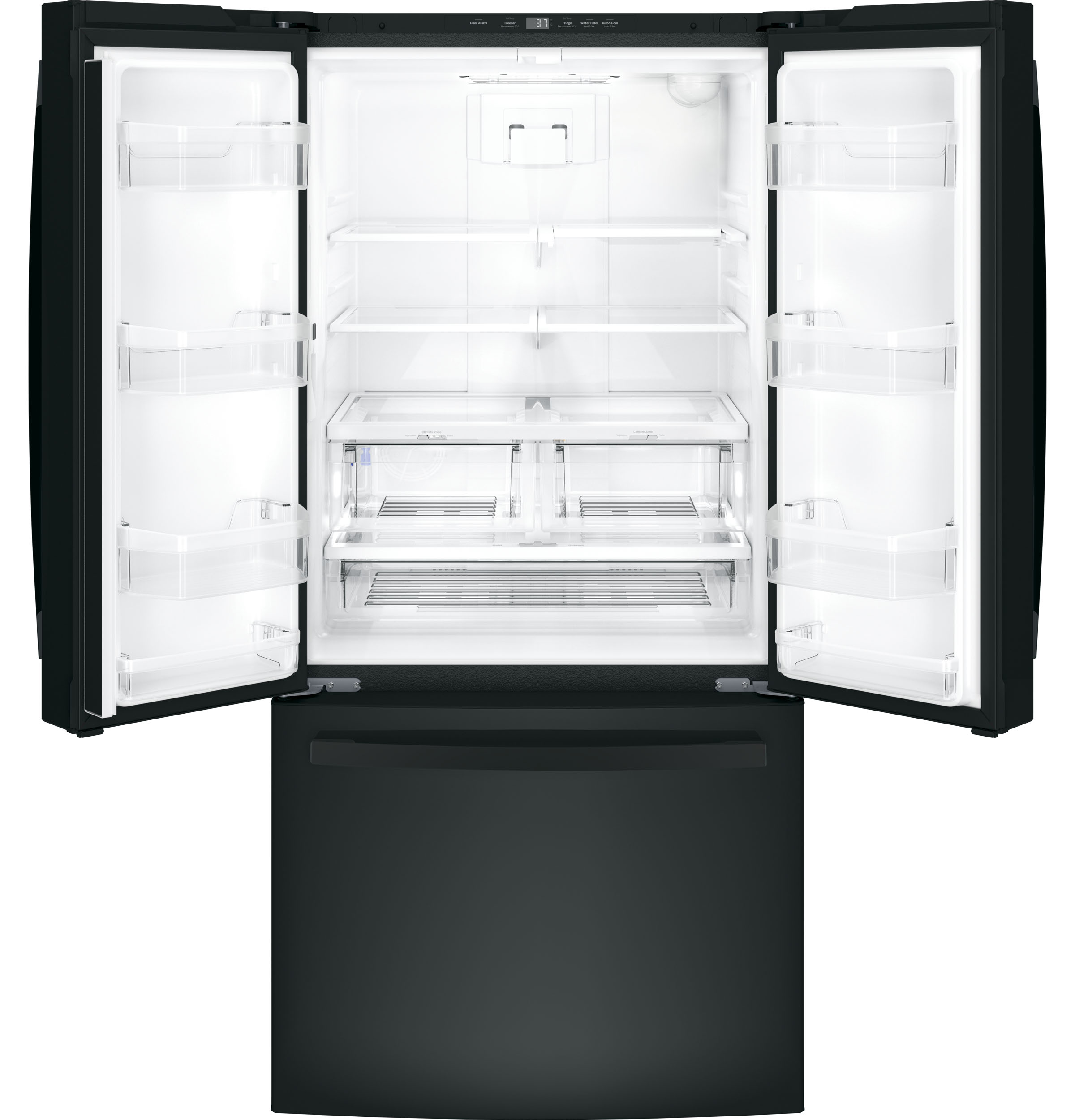 GE® ENERGY STAR® 24.7 Cu. Ft. Refrigerator in Black size 69.875 H x 32.75 W x 37.5 D | GNE25JGKBB | Fridge.com