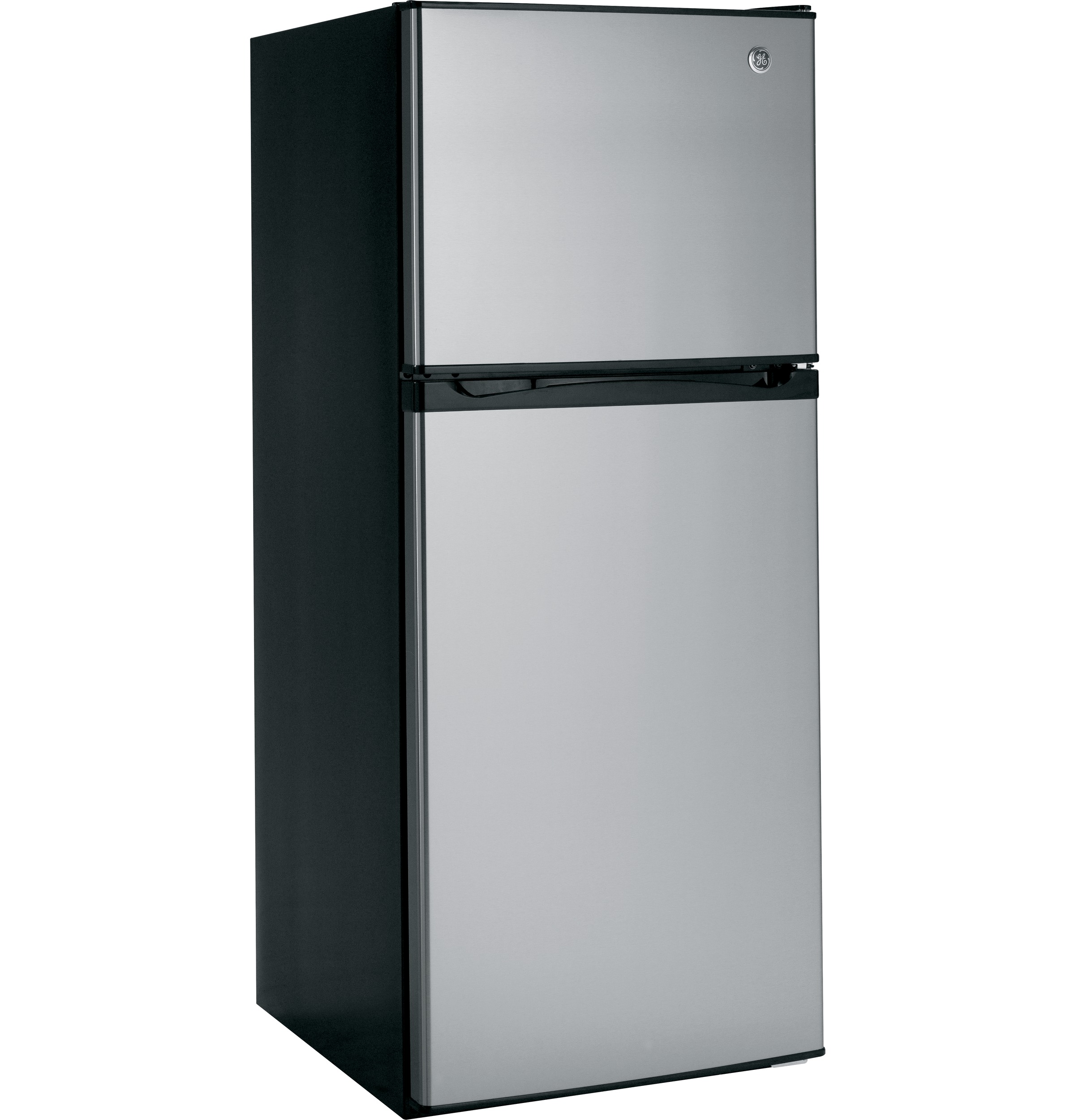 GE® ENERGY STAR® 11.6 cu. ft. Top-Freezer Refrigerator in Stainless Steel size 59.875 H x 24 W x 28.625 D | GPE12FSKSB | Fridge.com