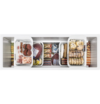 GE® ENERGY STAR® 15.7 Cu. Ft. Manual Defrost Chest Freezer in White size 33.375 H x 65 W x 28.5 D | FCM16DLWW