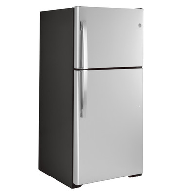 GE® ENERGY STAR® 19.2 Cu. Ft. Top-Freezer Refrigerator in Stainless Steel size 66.375 H x 29.75 W x 34.5 D | GTE19JSNRSS