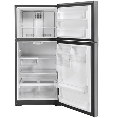 GE® ENERGY STAR® 19.2 Cu. Ft. Top-Freezer Refrigerator in Stainless Steel size 66.375 H x 29.75 W x 34.5 D | GTE19JSNRSS