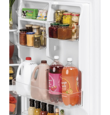 GE® ENERGY STAR® 19.2 Cu. Ft. Top-Freezer Refrigerator in Stainless Steel size 66.375 H x 29.75 W x 34.5 D | GTE19JSNRSS