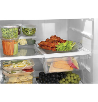 GE® ENERGY STAR® 19.2 Cu. Ft. Top-Freezer Refrigerator in Stainless Steel size 66.375 H x 29.75 W x 34.5 D | GTE19JSNRSS