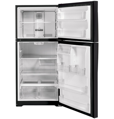 GE® 21.9 Cu. Ft. Garage Ready Top-Freezer Refrigerator in Black Slate size 66.375 H x 32.75 W x 34.5 D | GTS22KMNRDS | Stainless Steel