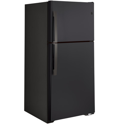 GE® 21.9 Cu. Ft. Garage Ready Top-Freezer Refrigerator in Black Slate size 66.375 H x 32.75 W x 34.5 D | GTS22KMNRDS | Stainless Steel