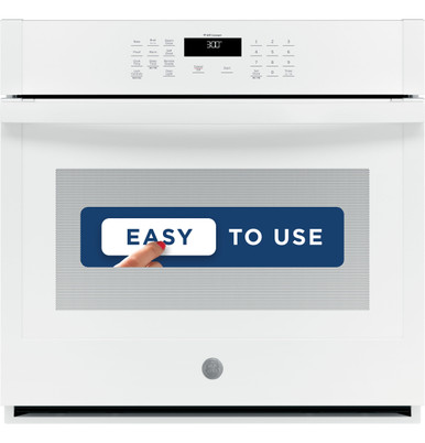 GE® 30" Smart Built-In Self-Clean Single Wall Oven in White size 28.625 H x 29.75 W x 26.75 D | JTS3000DNWW