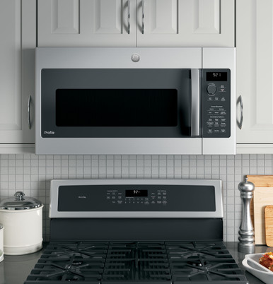 GE Profile™ 2.1 Cu. Ft. Over-the-Range Sensor Microwave Oven in Stainless Steel size 16.125 H x 29.875 W x 15.5625 D | PVM9215SKSS
