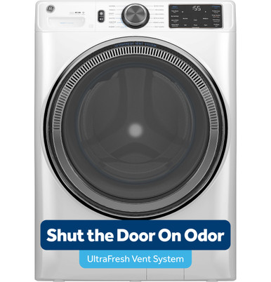 GE ENERGY STAR 4.8 cu. ft. Capacity Smart Front Load Washer with UltraFresh Vent System with OdorBlock and Sanitize w/Oxi - GFW550SSNWW - GE Appliances GE ENERGY STAR 4.8 cu. ft. Capacity Smart Front Load Washer with UltraFresh Vent System with OdorBlock and Sanitize w/Oxi - GFW550SSNWW - GE Appliances