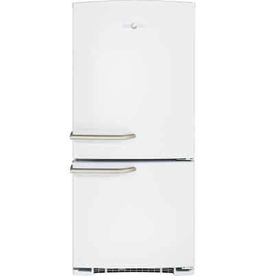 GE 21 Cu. ft. White Bottom Freezer Refrigerator