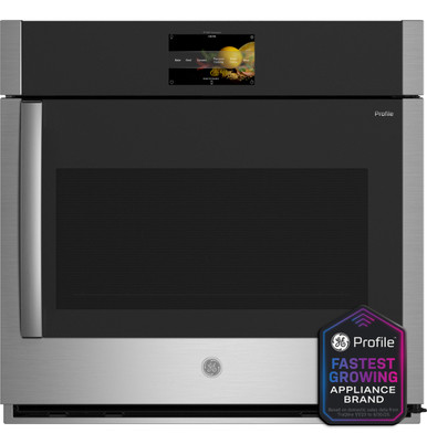 GE Profile™ 30" Smart Built-In Convection Single Wall Oven with Right-Hand Side-Swing Doors in Stainless Steel | PTS700RSNSS