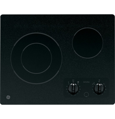 GE JP626BKBB 36 Electric Cooktop with 4 Coil Elements, Removable Drip  Bowls, Upfront Controls and ADA Compliant: Black