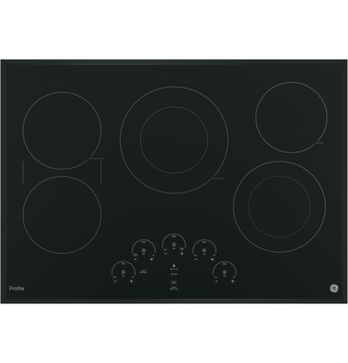 GE 30 in. Electric Cooktop with 4 Smoothtop Burners - White