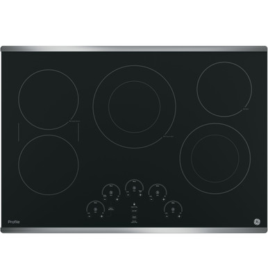 GE PEP9030STSS 30 Inch Electric Smart Cooktop with 5 Elements, Smooth Glass  Surface, SyncBurners, Tri/Dual Ring Elements, Wi-Fi, Chef Connect, Glide  Touch Controls, Power Boil, Keep Warm, Timer, Control Lock, All-Off Feature