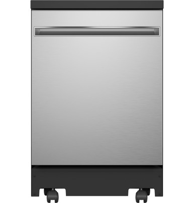 GE GE® Energy Star® 24" Stainless Steel Interior Portable Dishwasher with Sanitize Cycle - GPT225SSLSS