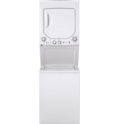 GE GUD24ESSMWW GE Unitized Spacemaker® 2.3 cu. ft. Capacity Washer with Stainless Steel Basket and 4.4 cu. ft. Capacity Electric Dryer - GUD24ESSMWW
