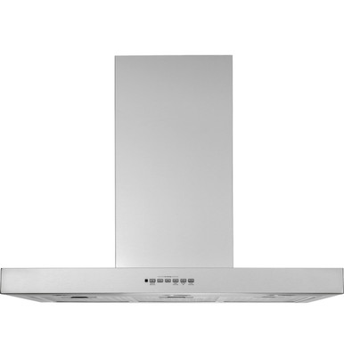 GE Profile 36” Designer Wall Mount Range Hood w/ Dimmable LED Lighting in Stainless Steel size 24 H x 36 W x 20 D | UVW8361SLSS | Steel