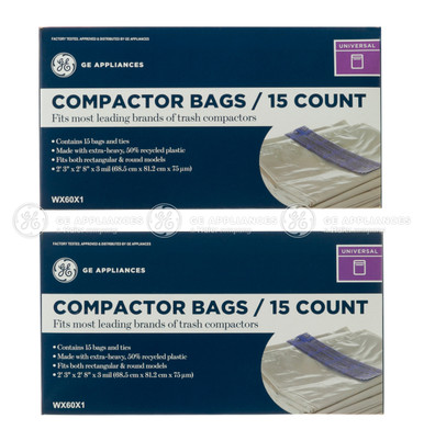 Universal Trash Compactor Plastic Bags, GE