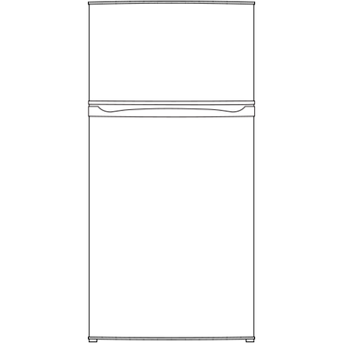 GE® ENERGY STAR® 11.6 cu. ft. Top-Freezer Refrigerator in White size 59.875 H x 24 W x 28.625 D | GPE12FGKWW