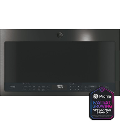 GE Profile™ 2.1 Cu. Ft. Over-the-Range Sensor Microwave Oven in Black Stainless size 16.5625 H x 29.875 W x 15.5625 D | PVM9005BLTS