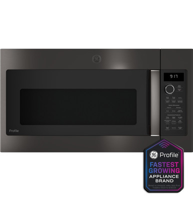 GE Profile™ 1.7 Cu. Ft. Convection Over-the-Range Microwave Oven in Black Stainless size 16.5 H x 29.875 W x 17.25 D | PVM9179BRTS | Stainless Steel