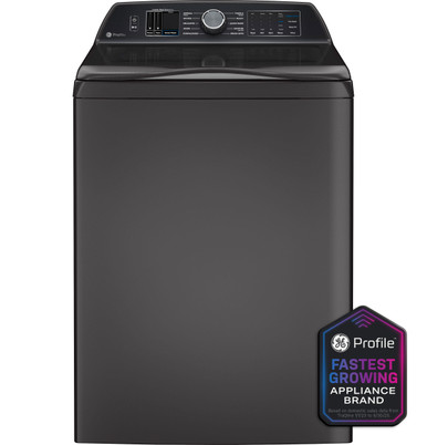 GE Profile™ ENERGY STAR® 5.3 cu. ft. Capacity Washer with Smarter Wash Technology and FlexDispense™ in Diamond Gray | PTW705BPTDG | Stainless Steel