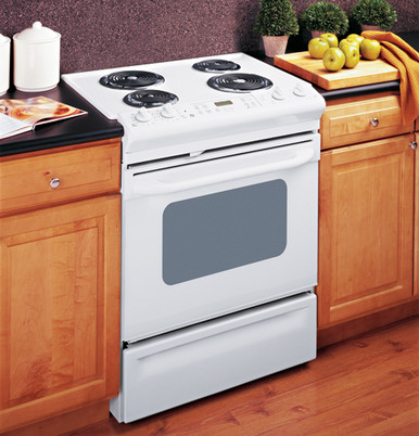 GE 30-in Coil White Electric Cooktop at