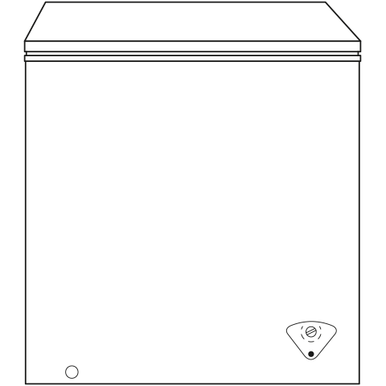 GE® 5.1 Cu. Ft. Manual Defrost Chest Freezer in White size 33.5 H x 24.75 W x 21 D | FCM5STWW