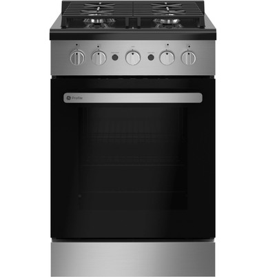 GE Profile™ 24" Free-Standing RV Gas Range | size 36 H x 24 W x 24 D | PLS624RTSS | Continuous Cast Iron