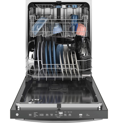 GE® ENERGY STAR® Top Control with Stainless Steel Interior Dishwasher with Sanitize Cycle size 34 H x 23.75 W x 24 D | GDT670SYVFS | Nylon