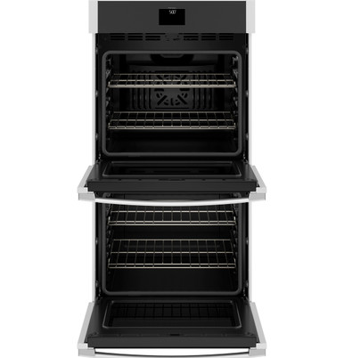 GE® 27" Smart Built-In Convection Double Wall Oven with No Preheat Air Fry in Stainless Steel size 51.125 H x 26.75 W x 26.625 D | JKD5000SVSS