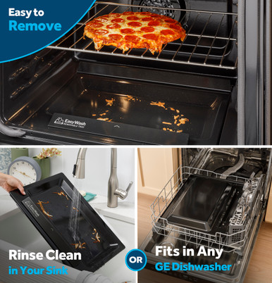 GE® 30" Free-Standing Gas Convection Range with No Preheat Air Fry and EasyWash™ Oven Tray in White | GGF600AVWW | Standard Cast