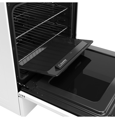 GE® 30" Free-Standing Gas Convection Range with No Preheat Air Fry and EasyWash™ Oven Tray in White | GGF600AVWW | Standard Cast
