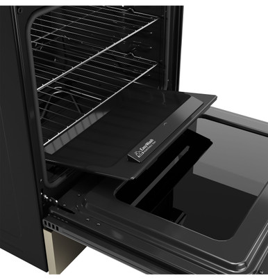 GE® ENERGY STAR® 30" Slide-In Electric Convection Range with No Preheat Air Fry and EasyWash™ Oven Tray in Slate | GRS600AVES | Stainless Steel