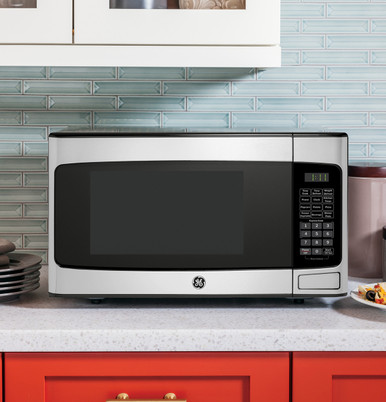 GE® 1.1 Cu. Ft. Capacity Countertop Microwave Oven in Stainless Steel size 12 H x 20.3125 W x 15.625 D | GCST11N1WSS
