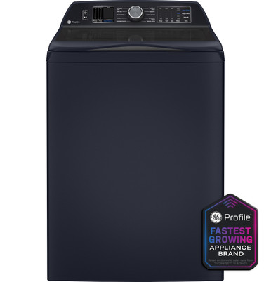 GE Profile™ ENERGY STAR® 5.4 cu. ft. Capacity Washer with Smarter Wash Technology and Adaptive SmartDispense in Sapphire Blue | PTW800BPWRS