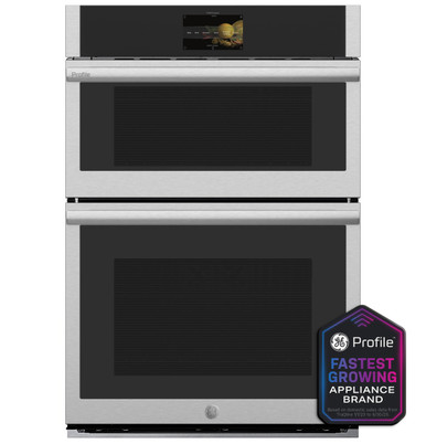 GE Profile™ 30 in. Combination Double Wall Oven with Convection, Air Fry, Steam, Sous Vide, and Advantium® Technology in Stainless Steel | PT9900SWSS