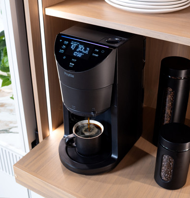 GE Profile™ Smart Grind and Brew Coffee Maker with Podless Single Serve in Carbon Black size 16.4 H x 7.5 W x 12.30 D | P7CGAAS6TBB