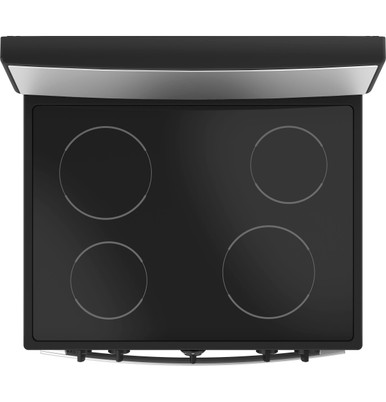 GE® ENERGY STAR® 30” Free-Standing Electric Radiant Smooth Cooktop Range in Stainless Steel/Black | JB480SYSS | Stainless Steel