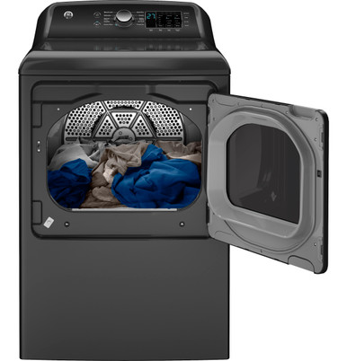 GE® 7.4 cu. ft. Capacity Gas Dryer with Up To 120 ft. Venting and Sensor Dry in Diamond Gray size 46 H x 27 W x 30.5 D | GTD58GBPVDG