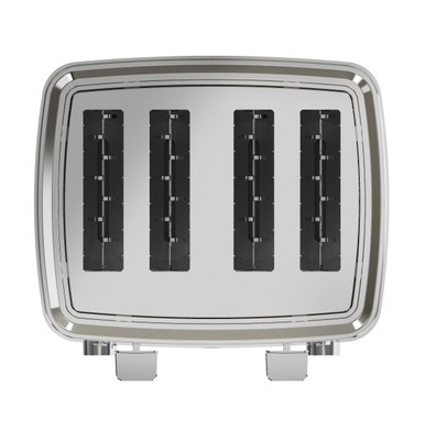 GE 4-Slice Toaster in Snow White size 7.64 H x 12.17 W x 11.18 D | G9TMA4SGYWH | Stainless Steel