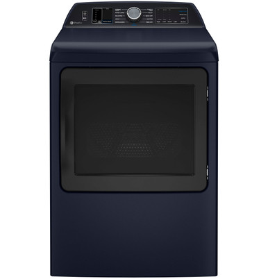 GE Profile™ ENERGY STAR® 7.3 cu. ft. Capacity Smart Electric Dryer with Steam and Washer Link in Sapphire Blue | PTD80EBPTRS
