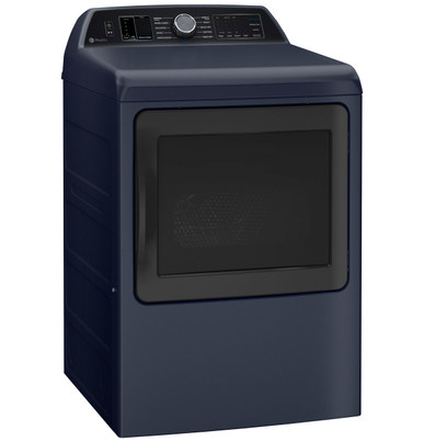 GE Profile™ ENERGY STAR® 7.3 cu. ft. Capacity Smart Electric Dryer with Steam and Washer Link in Sapphire Blue | PTD80EBPTRS