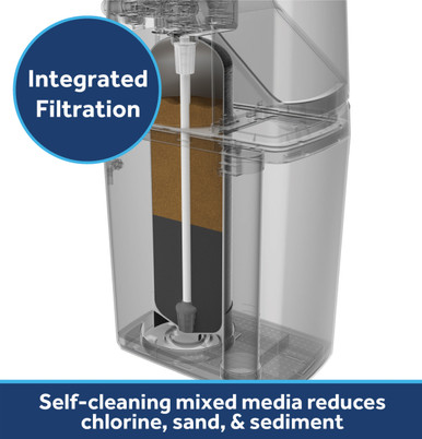 GE® Smart Water Softener 30,000 Grain Capacity with Integrated Filtration in White size 51 H x 15 W x 26 D | GXMD30W