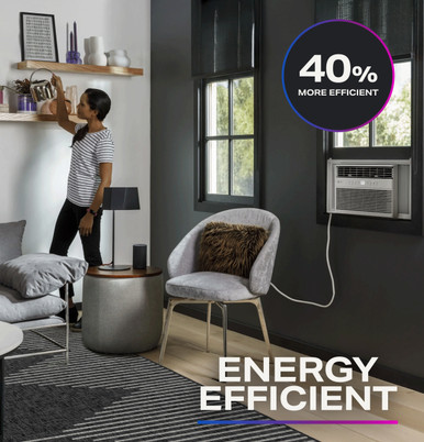 GE Profile™ 14,000 BTU Inverter Smart Ultra Window Air Conditioner for Medium Rooms up to 700 sq. ft. in White | PWJV14WWF